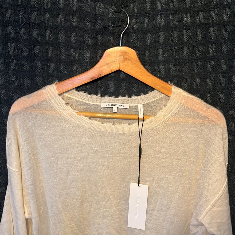 Helmut Lang Cashmere Long Sleeve Crew Neck Sweater